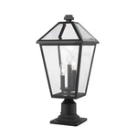 Z-lite Talbot Light 21" Outdoor Pier Mounted Fixture, Black 579PHBR-533PM-BK. Fixed Price $330.00.