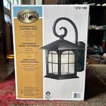 Nib Hampton Bay Exterior Wall Lantern Light Aged Iron Finish Seeded Glass 272198. Fixed Price $34.99.