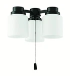 Craftmade 3 Light Universal Energy Star Fan Kit In Flat Black With White. Fixed Price $115.60.