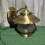 Lavery & Co. Mid 20TH Century Brass Caged Wall Lantern With Original Patina. Fixed Price $49.99.