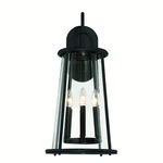 Satin Black Six Light Outdoor Wall Sconce From The Daulle Collection. Fixed Price $494.00.