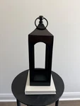 Pottery Barn Caleb Handcrafted Metal Outdoor Lantern 21.5" Black. Fixed Price $75.00.