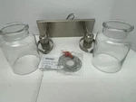 New Hubbell Progress Ligting Brushed Nickel Wall Mount Two-light Sconce Lamp. Fixed Price $64.99.