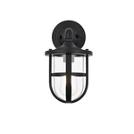 Elegant Lighting Hugo 6" Outdoor Wall Sconce, Black/clear - OD807W12BK. Fixed Price $120.00.