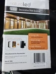 Naturaled Dws Wall Sconce, Selectable Wattage, Black, Outdoor. Fixed Price $40.00.
