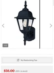 Maxim Lighting Black Wall Lantern 3005CLBK. Fixed Price $45.99.