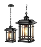 Vianis Large Outdoor Pendant Light, Black Chandelier Lantern, Anti-ru.... Fixed Price $107.67.