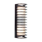 Bermuda - Led Outdoor Rubbed Bulkhead Wall Light 17"H Bronze Finish Rib.... Fixed Price $191.24.