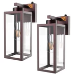 Tipace Dusk To Dawn Outdoor Wall Lantern,brown Sensor Exterior Light Fixtures.... Fixed Price $68.89.