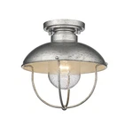 Z-lite Ansel 1 Light Outdoor Flush Ceiling Mount, Galvanized 590F-GV. Fixed Price $113.90.
