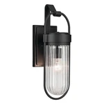 Kichler Brix Outdoor Wall Light, Medium, Textured Black/clear - 59124BKT. Fixed Price $324.99.