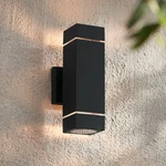 Possini Euro Skyridge 11 3/4" Black Up-down Modern Outdoor Wall Light. Fixed Price $99.99.