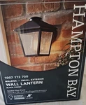 Hampton Bay 5294503012 Malena 1-LIGHT Black Outdoor Wall Lantern Sconce, Seeded. Fixed Price $28.38.