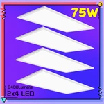 Led 2X4 Ft Edge-lit Ultra-thin Flat Panel Dropped Ceiling Light Recessed 4-PACK. Fixed Price $191.00.