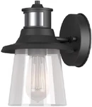 Electric 32982 1-LIGHT Motion Sensor Wall Sconce, Outdoor, Matte Black, Clear. Fixed Price $84.99.