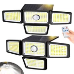 Faxbox 4 Heads Sensor Lamp Solar Motion Outdoor Lights 3000LM 283. Fixed Price $39.64.