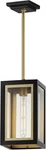 Neoclass 12" Black & Gold Outdoor Ceiling Pendant Light - Adjustable Height. Fixed Price $290.99.