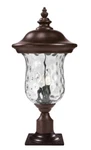 Z-lite Armstrong 26" Tall 3 Light Pier Mount Clear Water Glass Free Ship. Fixed Price $136.17.