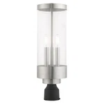 Livex Hillcrest 3 Light Outdoor Post Top Lantern, Brushed Nickel 20728-91. Fixed Price $439.96.