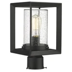 Emliviar Outdoor Post Light Black Seeded Glass Lantern 2083P Bk. Fixed Price $39.99.