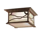 Kichler 9838DCO Morris Outdoor Ceiling Light Iridescent Glass Southwest Mission. Fixed Price $165.00.