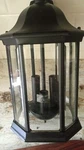 Chesapeake 14.5 In. 3-LIGHT Black Outdoor Hardwired Wall Lantern Sconce. Fixed Price $53.00.
