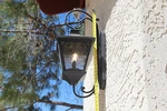 Coach Light, Lamp 26" High, Charcoal Color By Elk Lighting Model 47091/2. Fixed Price $175.00.