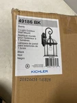 Kichler 49186BK Barrie 18.75" Black Outdoor Wall Lantern Sconce (no Bulbs). Fixed Price $126.99.