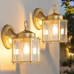 Outdoor Wall Lantern, Exterior Waterproof Sconce Light Fixtures, Gold Fr.... Fixed Price $111.48.