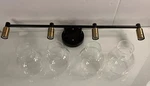 Classy Leaves 4 Light Over Mirror Bathroom Vanity Fixture Black/gold 26 Glass. Fixed Price $29.90.