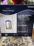 Harbor Breeze 2-CT Led Outdoor Wall Light Set. Fixed Price $42.83.