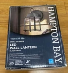 Hampton Bay 8.375 In. Black Line Voltage Outdoor Wall Light Lantern 1000 639 986. Fixed Price $22.90.