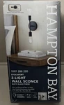 Hampton Bay Stockport 10 In. 2-LIGHT Matte Black Plug-in Hardwire Wall Sconce. Fixed Price $16.73.