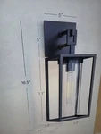 Nathan James Sedona Black Outdoor Wall Lantern With Iron Frame & Clear Cylinder. Fixed Price $39.97.