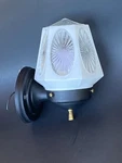 Underwriters Laboratories Art Deco Star White Glass Wall Sconce Light Fixture. Fixed Price $29.90.