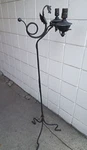 Wrought Iron Gothic Renaissance Spanish Revival Dragon Floor Lamp Yellin Era. Fixed Price $795.00.