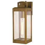 Vaxcel Kinzie 5" 1 Outdoor Wall Light, Vintage Brass/clear Glass - T0628. Fixed Price $162.99.