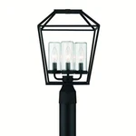 Satin Black Four Light Outdoor Post Mount From The Bastille Collection. Fixed Price $524.00.