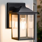 Outdoor Wall Lantern, Exterior Waterproof Sconce Light Fixture, Black Front. Fixed Price $41.10.