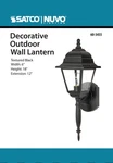 Nuvo 60-3455 Briton Light 18" Outdoor Black Wall Lantern W/ Clear Glass. Fixed Price $53.99.