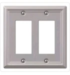 Hampton Bay Light Switch Plate Ascher Nickel Finish 2 Rocker Wall. Fixed Price $9.00.