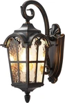 Dewenwils Outdoor Wall Light Fixtures, Black Roman 17.7" Exterior Lantern. Fixed Price $84.92.