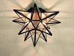 Moravian Star Ceiling Light/wall Sconce 15", Glass, Hand Crafted. Fixed Price $130.00.