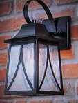 Hampton Bay Drackert 13 In. 1-LIGHT Flat Black Hardwired Outdoor Wall. Fixed Price $41.75.