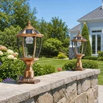 Pack 20'' Solar Lamp Post Led Light Outdoor Dusk Dawn Pier Mount Base Gold. Fixed Price $179.99.