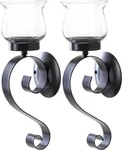 2 Iron Candlelit Wall Sconces. Fixed Price $44.00.