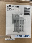 Kichler Beacon Square 1-LIGHT Outdoor Wall Lantern Sconce 49831WH White. Fixed Price $128.69.