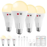 Vitnucrol 4 Pack Rechargeable Light Bulbs With Remote, E26 Wireless Battery Oper. Fixed Price $42.79.