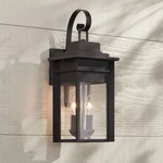 Bransford Mission Outdoor Wall Light Fixture Black Specked Gray Lantern 17" Barn. Fixed Price $275.99.