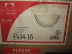 Lightolier Forecast F534-16 Gun Metal Glass Wall Fixture 75W 120VAC. Fixed Price $49.99.